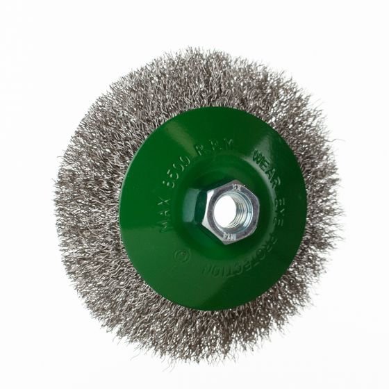 Щетка коническая Fix Inox 125 x 12 мм M14 ворс нержавеющая сталь №3