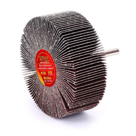 Шлифовальный валик 80x30x6 мм Messer лепестковый P100 №1