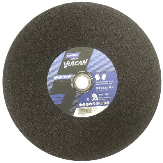 Круг отрезной по металлу Norton Vulcan 400 x 3,2 x 32,0 мм 66252925465 №1