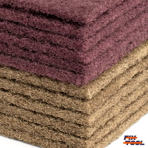 Фото листов из набора скотч брайт FB №5 крупным планом