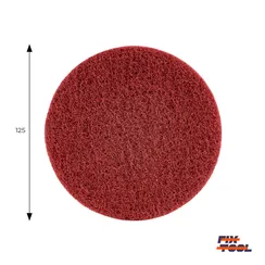Круг скотч-брайт нетканый 125 мм Fix-Tool Medium pro P120 10 шт/уп