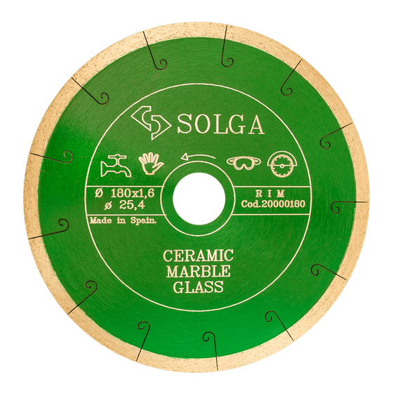 Диск алмазный Solga Diamant CERAMICS, MARBLE 180 х 25,4 мм 20000180