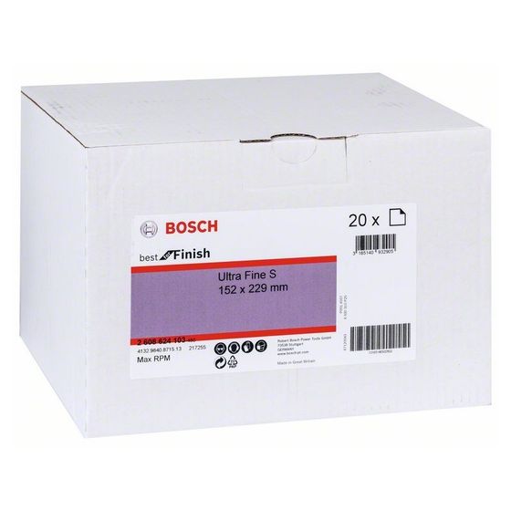 Скотч брайт Bosch лист серый 152 x 229 мм Ultra Fine №2