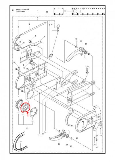 Подшипник для резчика K4000 Сut-n-break Husqvarna 5441059-01 №2
