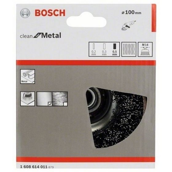 Чашечная щетка BOSCH М14 0.5 x 100мм витая сталь 1608614011 №2 Чашечная щетка BOSCH М14 0.5 x 100мм витая сталь 1608614011 №2