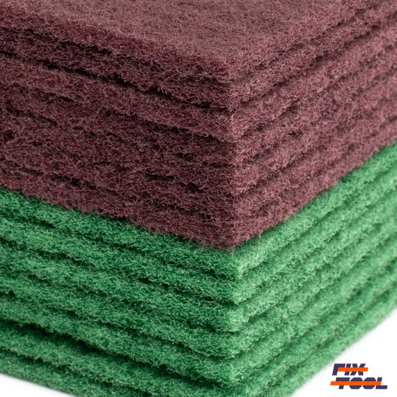 Фото листов из набора скотч брайт FB №4 крупным планом