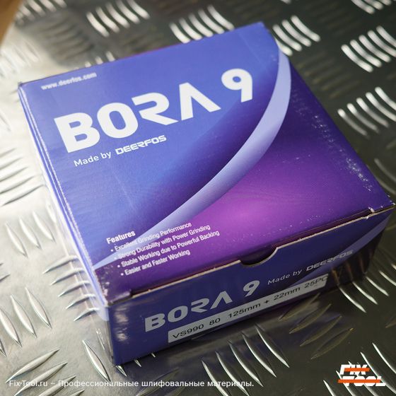 Круг фибровый Bora 9 P80 125 мм х 22 мм - 25 шт/уп №6