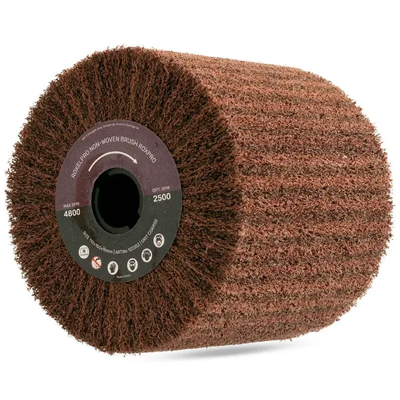 Шлифовальный валик 110x100x19 мм RoxelPro нетканый Coarse A (P80)