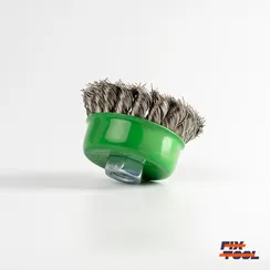 Чашечная щетка Fix Inox витая 75 x 0.5 мм M14 для УШМ ворс нержавеющая сталь