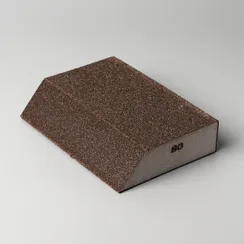 Губка шлифовальная 125x90x28 мм угловая Р80