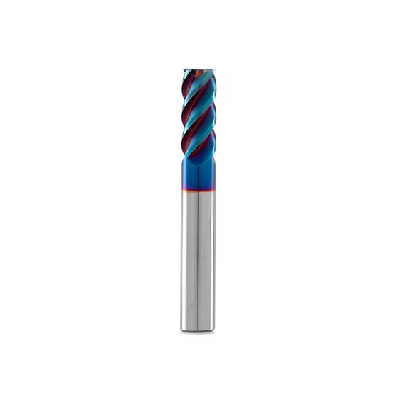 Концевая фреза с плоским торцом 10x25x75 мм 4 зуба, HRC 65, Nano Blue №1