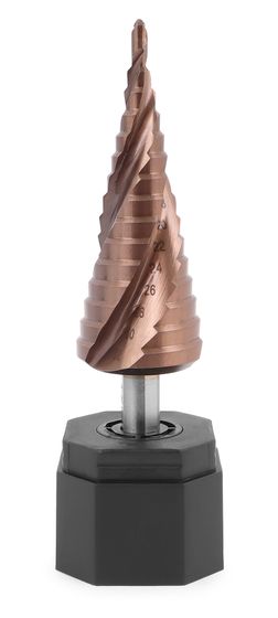 Ступенчатое спиральное сверло Messer 4 - 32 мм HSS CO 15 ступеней №2