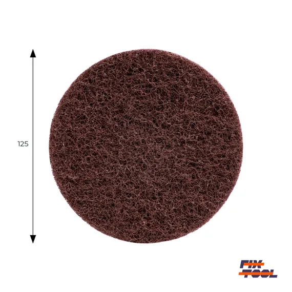 Фото №2 Круг скотч-брайт нетканый 125 мм Fix-Tool Medium P120
