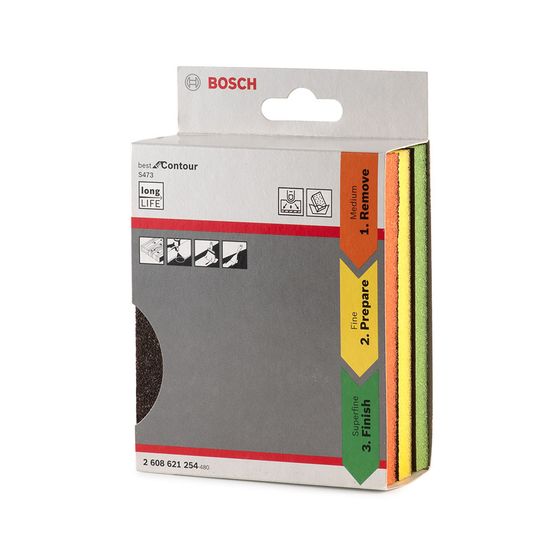 Набор абразивных губок Bosch 98x120x13 мм Best for Contour №1