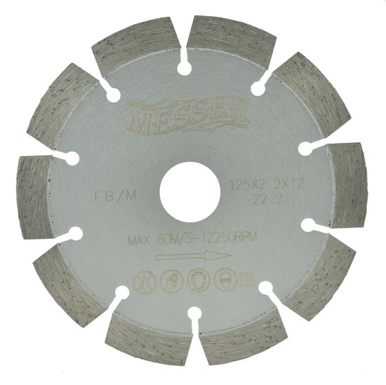 Алмазный диск по железобетону 125х22,23 мм Messer FB M 01-15-125