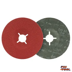 Круг фибровый 125 мм x 22 мм P80 TAF керамика - 25 шт/уп