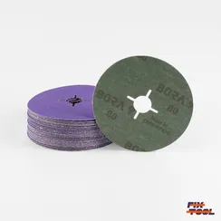 Круг фибровый Bora 9 P80 125 мм х 22 мм - 25 шт/уп