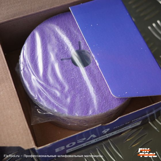 Круг фибровый Bora 9 P80 125 мм х 22 мм - 25 шт/уп №5