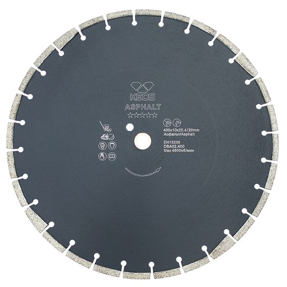 Диск алмазный KEOS Professional сегментный асфальт 400мм 25.4 мм DBA02.400