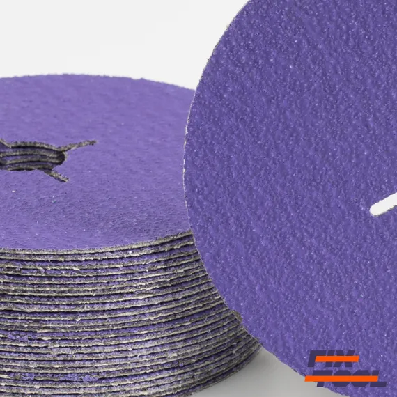 Круг фибровый Bora 9 P60 125 мм х 22 мм крупным планом