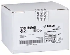 Фибровый круг Bosch 125 мм P80 Best for Metal + Inox - 50 шт/уп
