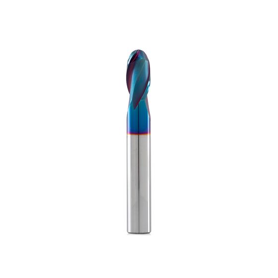 Концевая сферическая фреза 10x20x75 мм R5 2 зуба, HRC 65, Nano Blue №1
