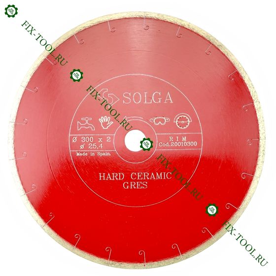 Алмазный диск по керамограниту 300х25,4 мм Solga Diamant HARD CERAMICS №1