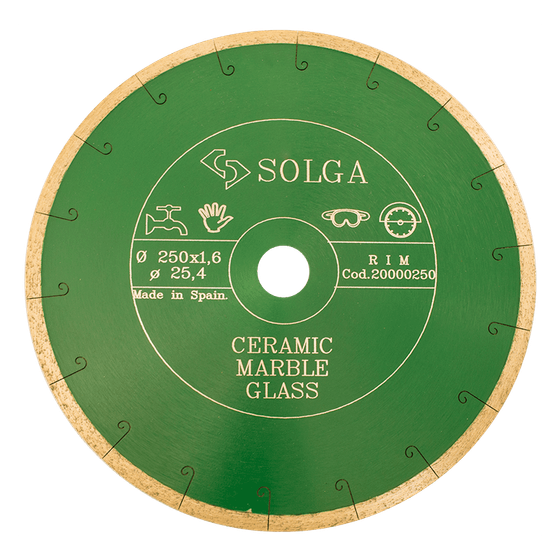Алмазный диск по керамограниту 250х25,4 мм Solga Diamant CERAMICS MARBLE №1