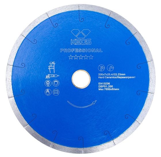 Алмазный диск KEOS Professional 200х25,4/22,23 мм по керамограниту