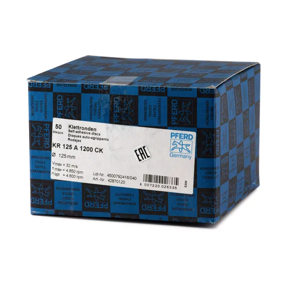 Упаковка шлифовальных кругов на липучке зернистость Р1200 42870120