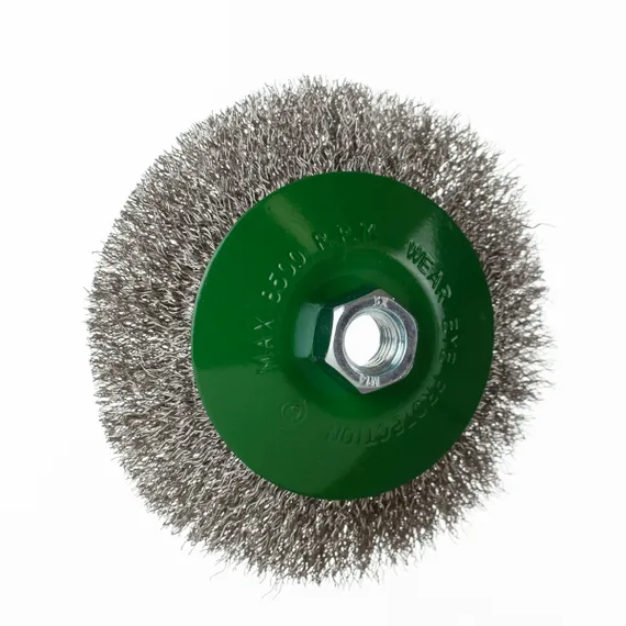 Щетка коническая Fix Inox 125 M14 ворс нержавеющая сталь