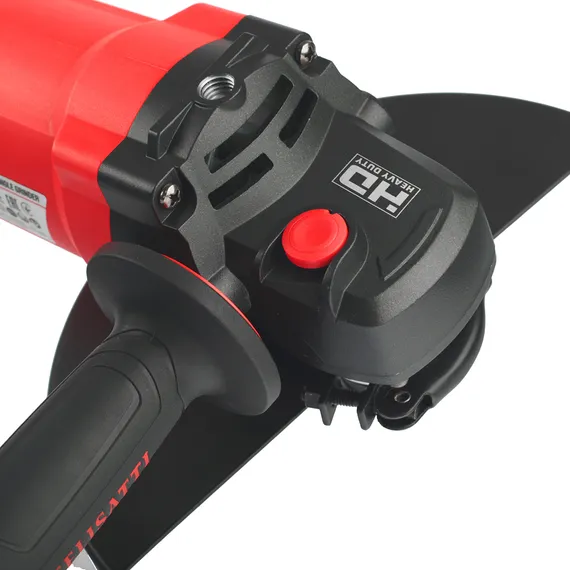 Кнопка блокировки шпинделя и усиленный корпус редуктора УШМ FELISATTI FT8501