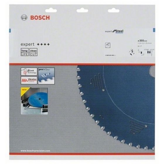 Пильный диск по стали Bosch 355 x 25,4 x 2,6 мм T90 Expert for Steel №2
