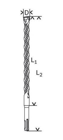 Бур по бетону SDS-plus HAWERA 10х360/300 артикул 138339 №2