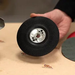 Опорная тарелка для фибровых кругов 125 мм жесткая, ребристая Fix-Tool