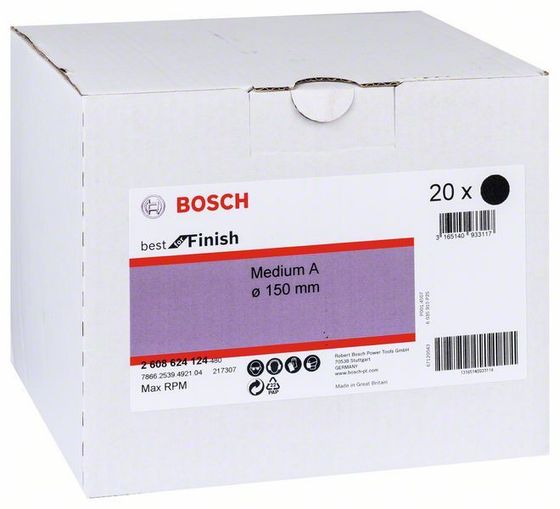 Скотч брайт Bosch круг бордовый 150 мм Velcro Medium №2 Скотч брайт Bosch круг бордовый 150 мм Velcro Medium №2