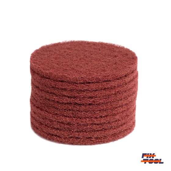 Круг скотч-брайт нетканый 125 мм Fix-Tool Medium pro P120 10 шт/уп №3 Круг скотч-брайт нетканый 125 мм Fix-Tool Medium pro P120 10 шт/уп №3