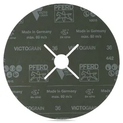 Круг фибровый PFERD FS 180x22 Р36 VICTOGRAIN – 25 шт/уп