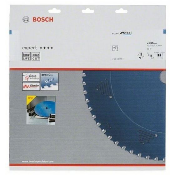 Пильный диск по стали Bosch 305 x 25,4 x 2,6 мм T80 Expert for Steel №2
