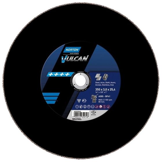 Круг отрезной по металлу Norton Vulcan 350 x 3 x 25,4 мм 66252925462 №1