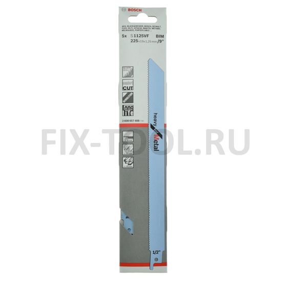 Сабельное полотно Bosch по металлу S1125VF 225 мм 5 шт №2 Сабельное полотно Bosch по металлу S1125VF 225 мм 5 шт №2