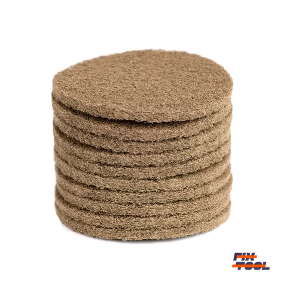 Фото №3 Круг скотч-брайт нетканый 125 мм Fix-Tool Extra Fine P160