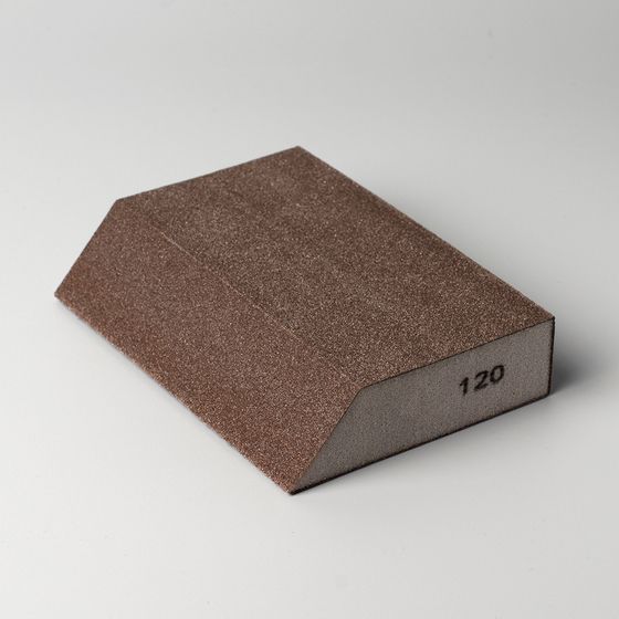 Губка шлифовальная 125x90x28 мм угловая Р120 №1