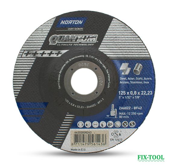 Отрезной тонкий круг Norton Quantum 125x0.8x22,23 мм №1