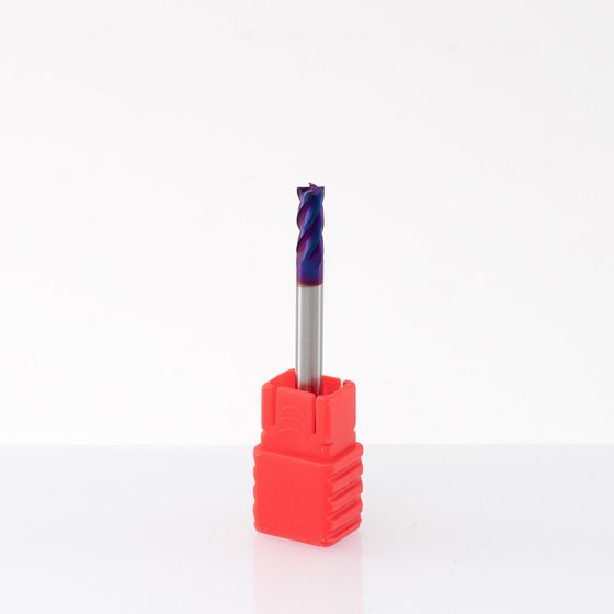 Концевая фреза с плоским торцом 4,0x10x50 мм 4 зуба, HRC 65, Nano Blue №2