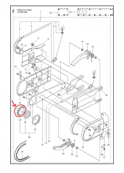 Гайка специальная для K 4000 Сut-n-break Husqvarna (5064028-02) №2