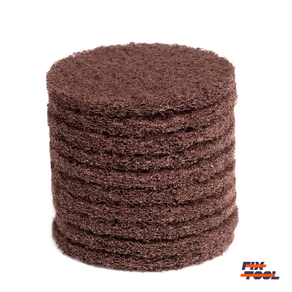 Фото №3 Круг скотч-брайт нетканый 125 мм Fix-Tool Medium P120