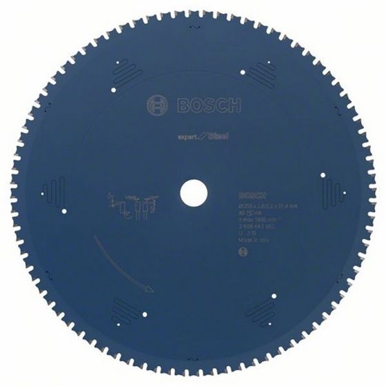 Пильный диск по стали Bosch 355 x 25,4 x 2,6 мм T80 Expert for Steel №1