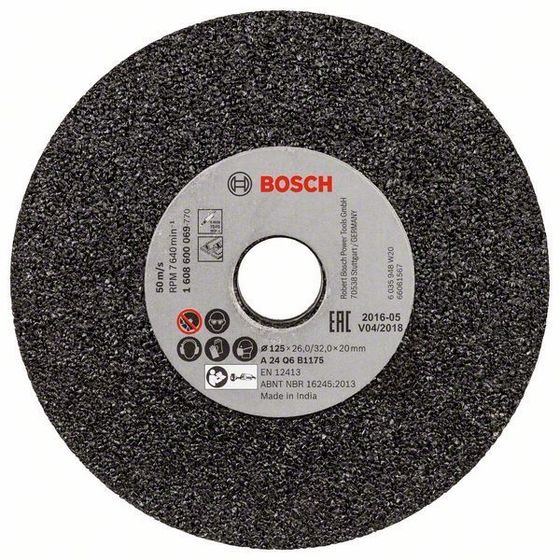 Шлифкруг для прямых шлифмашин Bosch GGS 6 S Professional 125x26/32x20 мм K20 №1