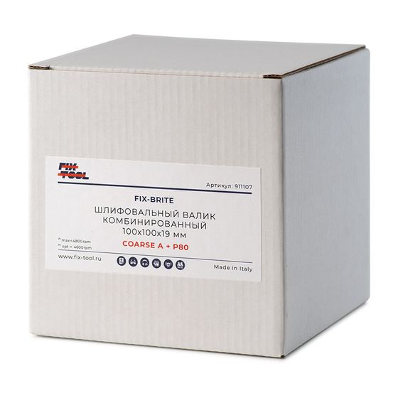 Шлифовальный валик комбинированный Fix-Brite 100х100х19 COARSE A + P80 №2
